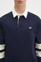 Pamučna majica dugih rukava Lacoste mornarsko plava KH9695