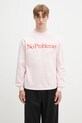 No Problemo longsleeve bawełniany No Problemo LS Tee nadruk różowy NP6002203