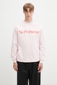 No Problemo longsleeve bawełniany No Problemo LS Tee nadruk różowy NP6002203
