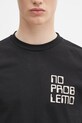 Βαμβακερή μπλούζα με μακριά μανίκια No Problemo No Vision LS Tee μαύρο NP6002303