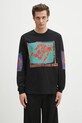 Billionaire Boys Club longsleeve din bumbac print negru B25151
