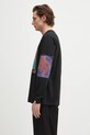 Bavlnené tričko s dlhým rukávom Billionaire Boys Club B25151 čierna SS25