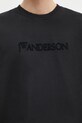 Bavlnená mikina JW Anderson Logo Embroidery čierna JW0215.PG1632.999