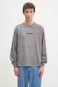 Хлопковый лонгслив NEIGHBORHOOD NH . Tee LS-3 печать серый 242PCNH.LT03