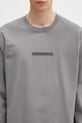 Хлопковый лонгслив NEIGHBORHOOD NH . Tee LS-3 серый 242PCNH.LT03