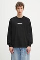 Хлопковый лонгслив NEIGHBORHOOD NH . Tee LS-3 печать чёрный 242PCNH.LT03