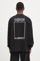 Odzież 032C longsleeve bawełniany 'Armour' S25.URC.0251.050 czarny