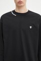 AAPE longsleeve bawełniany Now Long czarny AAPLTM1607XXN