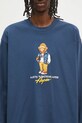 AAPE cotton longsleeve top Theme Aaper Long navy AAPLTM1610XXO