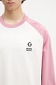 Памучна блуза с дълги ръкави AAPE Now Long AAPLTM1541XXN розов