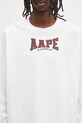 AAPE longsleeve bawełniany Main Long biały AAPLTM1544XXN
