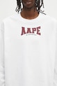 AAPE top a maniche lunghe in cotone Main Long bianco AAPLTM1544XXN