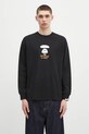 Хлопковый лонгслив AAPE Basic Long гладкий чёрный AAPLTM1560XXN