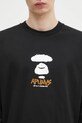 Хлопковый лонгслив AAPE Basic Long чёрный AAPLTM1560XXN