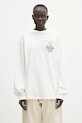 Βαμβακερή μπλούζα με μακριά μανίκια Aries Faded Aries Ex Amino LS Tee AR6002403 λευκό SS25