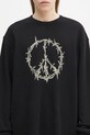 Aries bluza bawełniana Peace Press Gothic Waffle LS Tee AR6003903