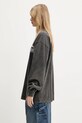 Памучна блуза с дълги ръкави Aries Aged Ancient Temple LS Tee AR6014103 черен SS25