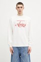 Bavlnené tričko s dlhým rukávom Aries Faded Cola LS Tee relaxed biela AR6265203