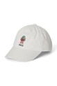 Дитяча бавовняна кепка Polo Ralph Lauren аплікація білий 322963969001