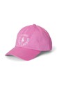 Детская хлопковая кепка Polo Ralph Lauren аппликация розовый 323963967001
