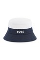 Αναστρέψιμο βαμβακερό παιδικό καπέλο BOSS βαμβάκι σκούρο μπλε J51698