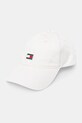 Tommy Jeans șapcă de baseball din bumbac bumbac alb AW0AW16986