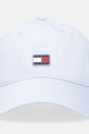 Бавовняна бейсболка Tommy Jeans AW0AW16986 блакитний SS25
