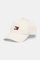 Tommy Jeans czapka z daszkiem bawełniana beżowy AW0AW16991
