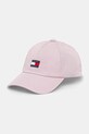 Tommy Jeans czapka z daszkiem bawełniana różowy AW0AW16991
