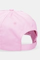 Akcesoria Tommy Jeans czapka z daszkiem bawełniana AW0AW16991 różowy