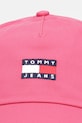 Хлопковая кепка Tommy Jeans AW0AW16991 розовый AW25