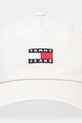 Tommy Jeans șapcă de baseball din bumbac AW0AW16991 bej SS25