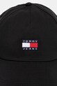 Tommy Jeans czapka z daszkiem bawełniana AW0AW16991 czarny AW25