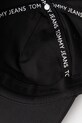 Tommy Jeans czapka z daszkiem bawełniana czarny AW0AW16991