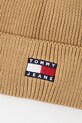 Tommy Jeans czapka bawełniana AW0AW17358 zielony SS25