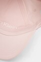 Памучна шапка с козирка Calvin Klein розов K60K613102