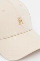 Хлопковая кепка Tommy Hilfiger AW0AW16843 бежевый SS25