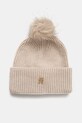 Tommy Hilfiger caciula din amestec de lana uni bej AW0AW16848