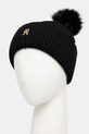 Čepice z vlněné směsi Tommy Hilfiger AW0AW16848 černá SS25