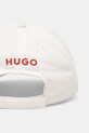 Akcesoria HUGO czapka z daszkiem bawełniana 50533420 biały