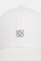 HUGO czapka z daszkiem bawełniana Ally-ME 50533427 biały SS26