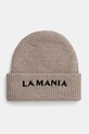 La Mania czapka wełniana MERINOWOOL wełna beżowy MERINOWOOL.HAT