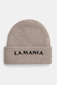La Mania czapka wełniana MERINOWOOL wełna beżowy MERINOWOOL.HAT