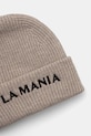 La Mania czapka wełniana MERINOWOOL MERINOWOOL.HAT beżowy SS25