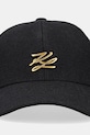 Vlněná kšiltovka Karl Lagerfeld A1W33065 černá SS25