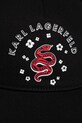 Бавовняна бейсболка Karl Lagerfeld A1W33155 чорний SS25