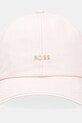 Памучна шапка с козирка BOSS 50533367 розов AW25
