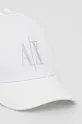 Памучна шапка с козирка Armani Exchange XW000957.AF13846.NOS бял