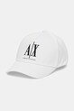 Armani Exchange berretto da baseball in cotone cotone bianco XW001179.AF14711.NOS