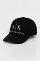 Бавовняна бейсболка Armani Exchange аплікація чорний XW000873.AF13334
